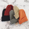 Dames beanies vaste kleur zachte elastische gebreide hoed